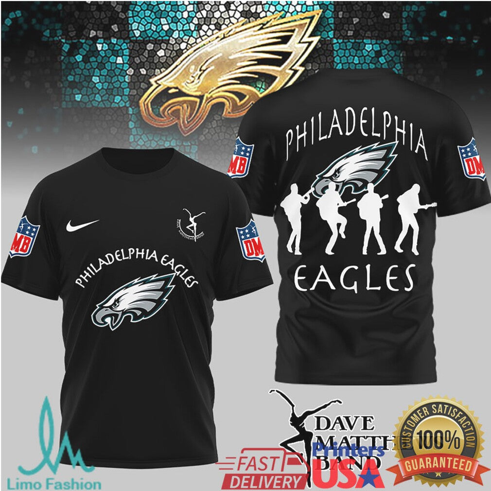 Philadelphia Eagles x Dave Matthews Band Tribute Graphic T Shirt - Limotees LLC