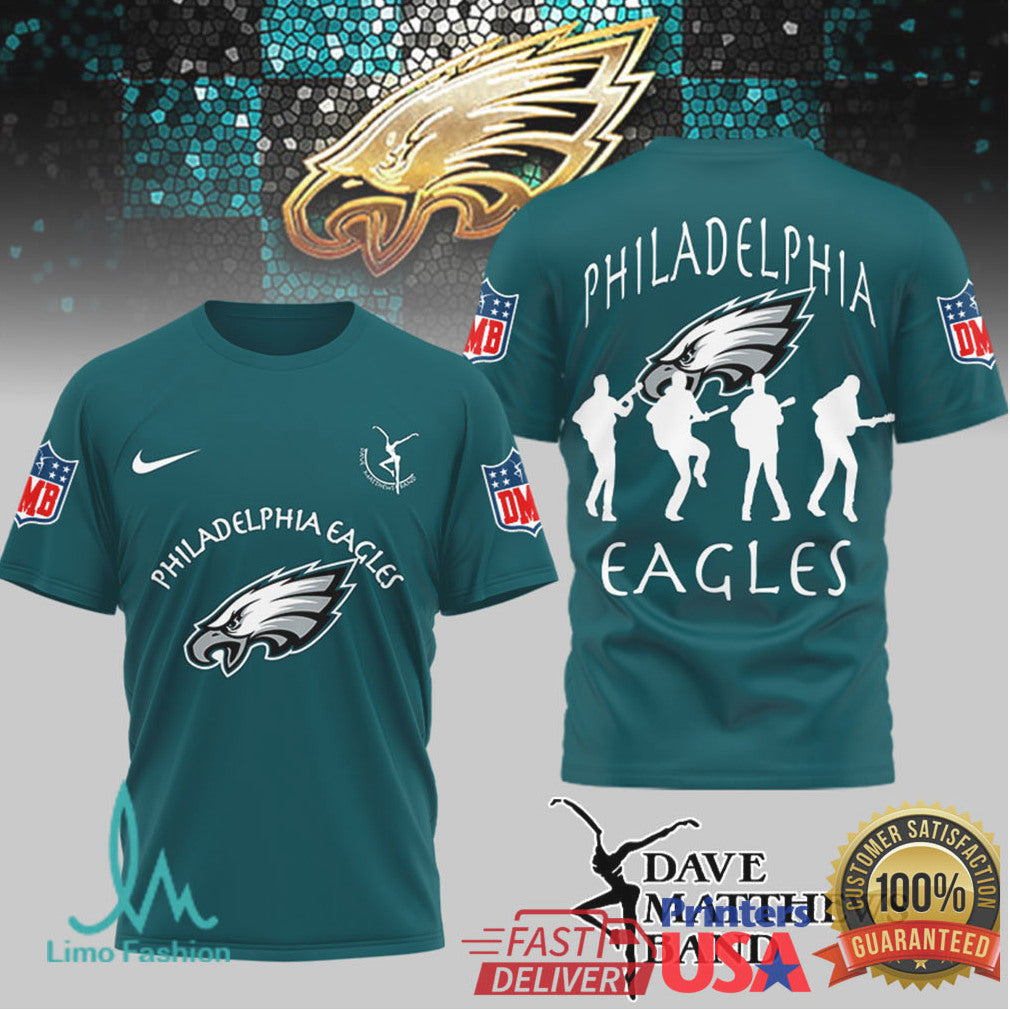 Philadelphia Eagles x Dave Matthews Band Tribute Graphic T Shirt - Limotees LLC