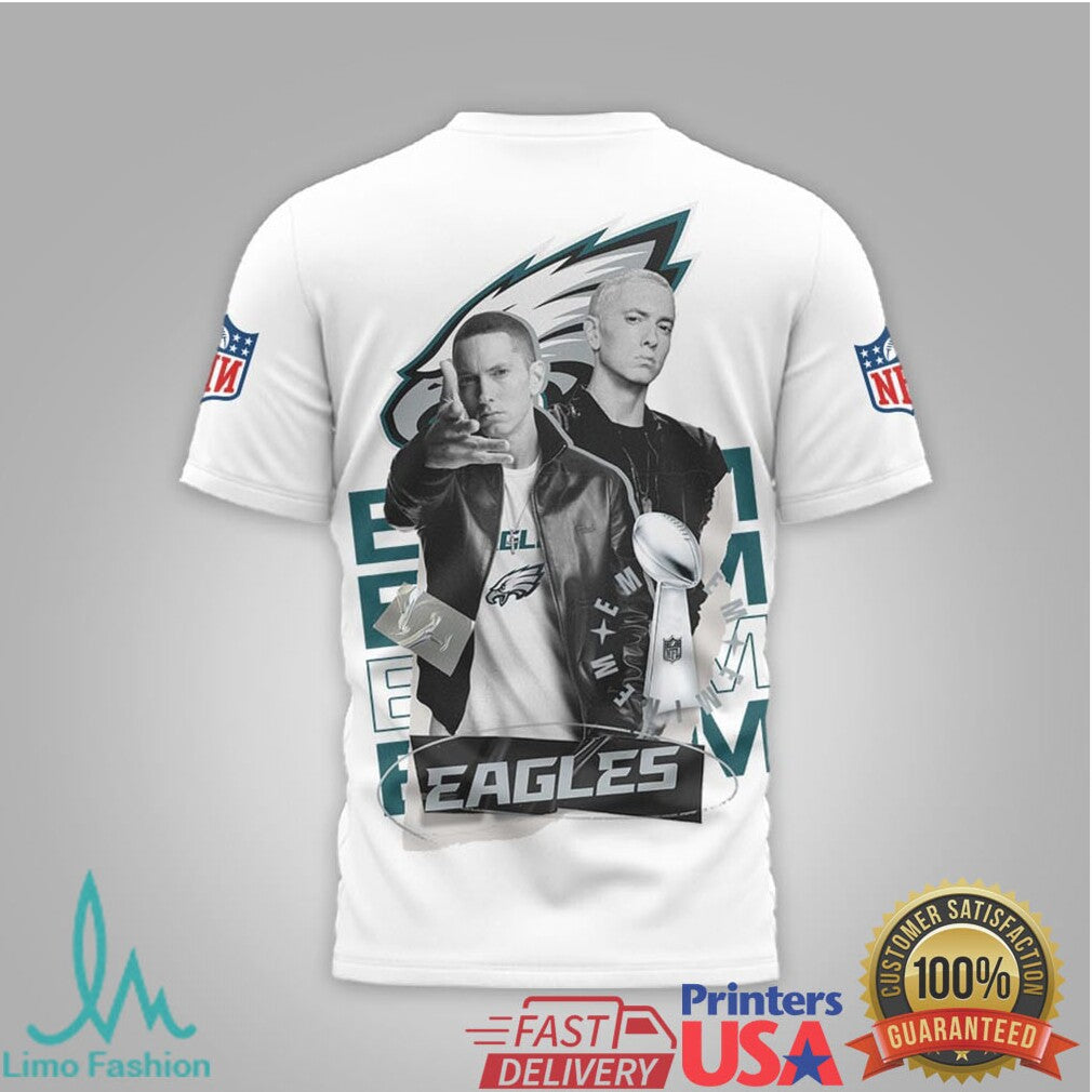Philadelphia Eagles x Eminem Slim Shady Rap Crossover T Shirt