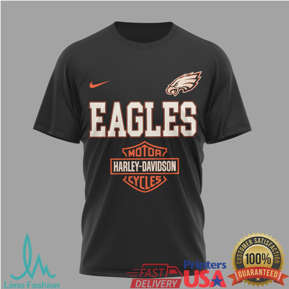 Philadelphia Eagles x Harley Davidson Motor Cycles Legend Series T Shirt - Limotees LLC
