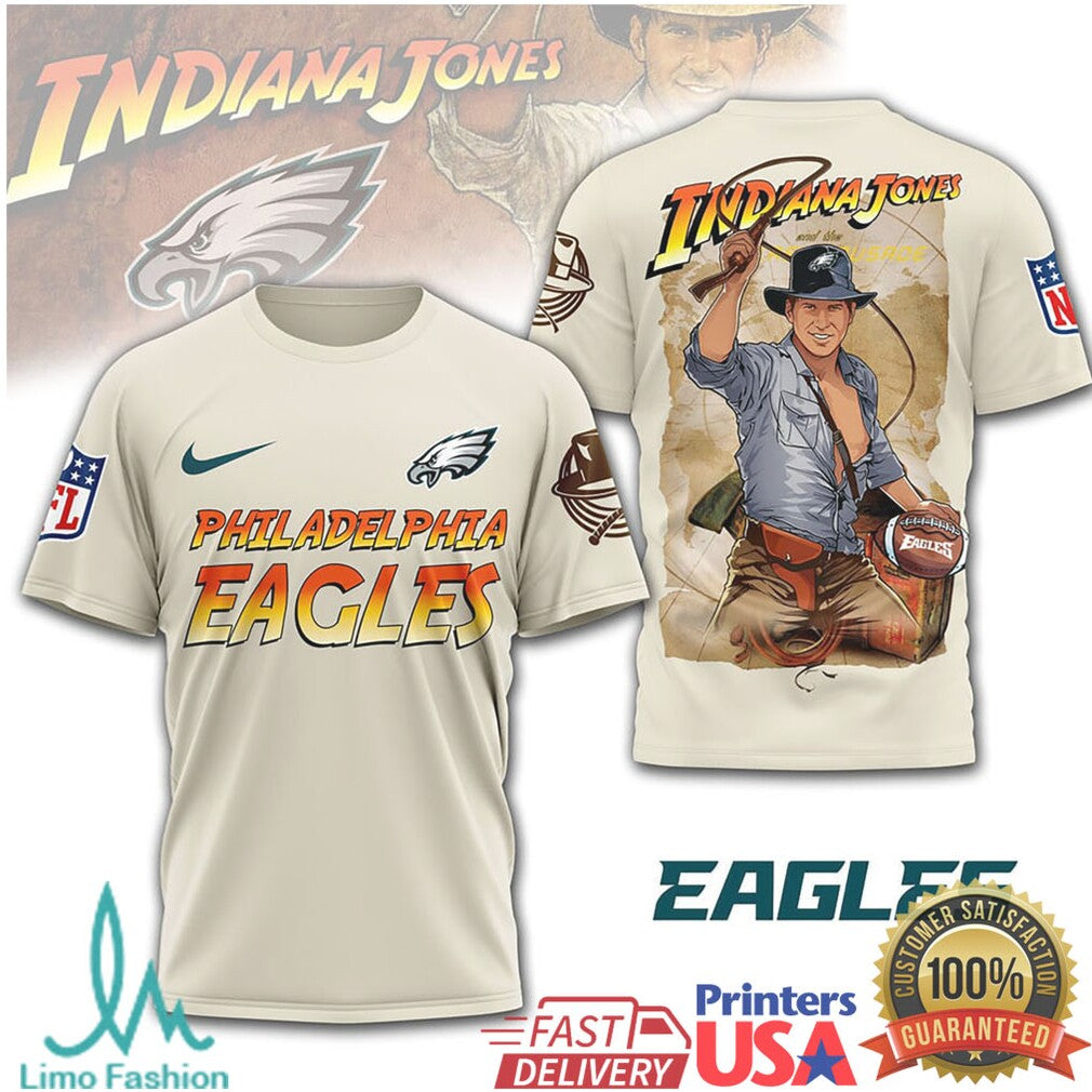 Philadelphia Eagles x Indiana Jones Vintage Movie Poster NFL T Shirt