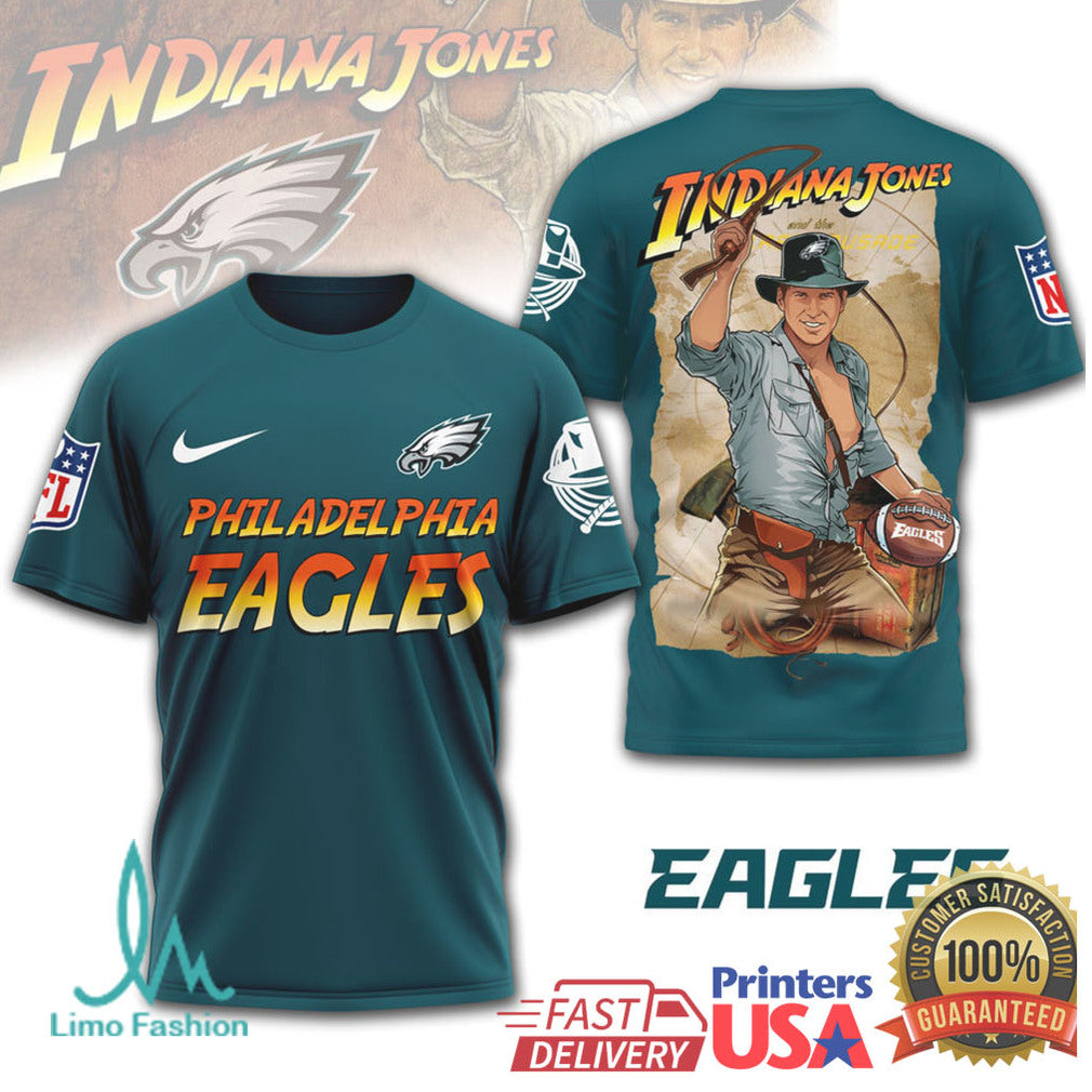 Philadelphia Eagles x Indiana Jones Vintage Movie Poster NFL T Shirt