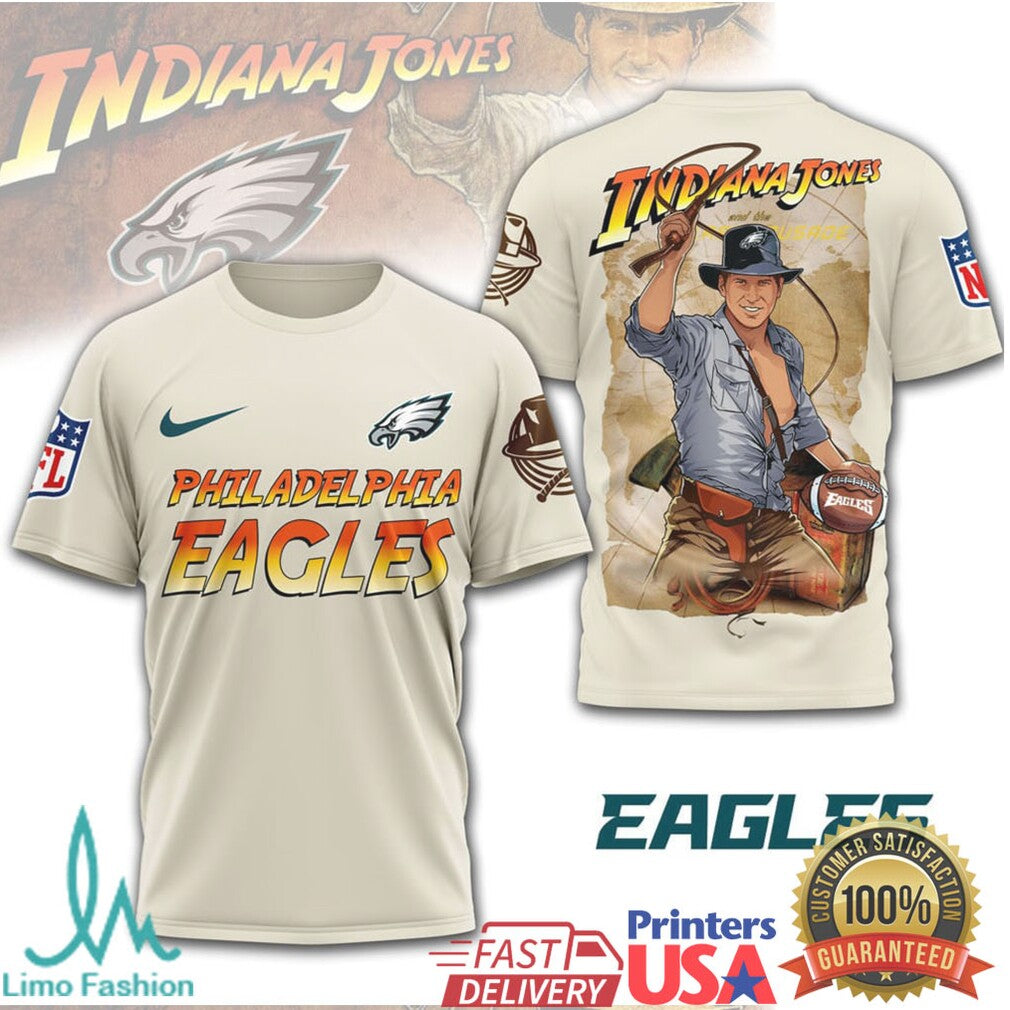 Philadelphia Eagles x Indiana Jones Vintage Movie Poster NFL T Shirt