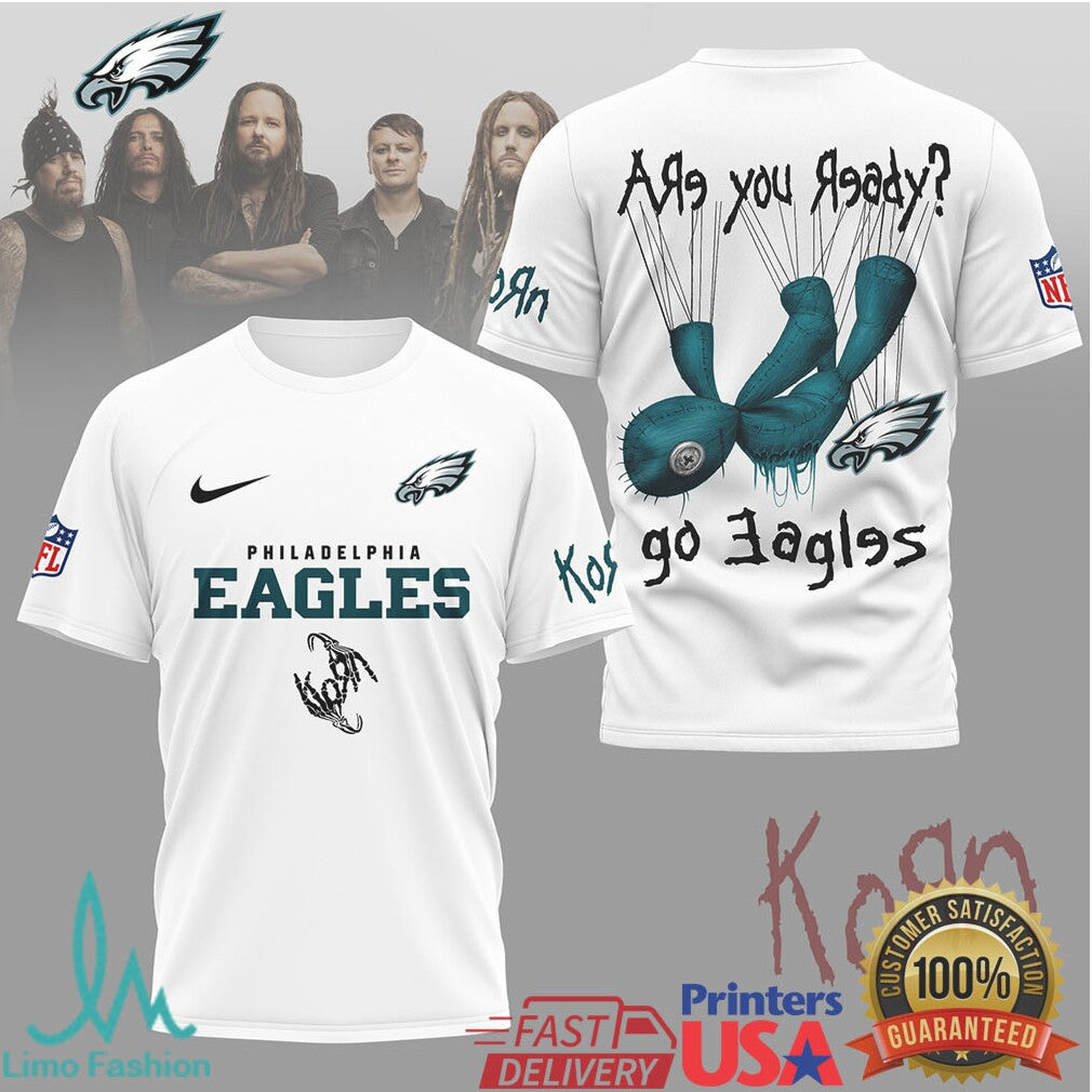 Philadelphia Eagles x Korn Issues Doll Graphic NFL Fan T Shirt - Limotees LLC