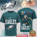Philadelphia Eagles x One Piece Luffy Straw Hat NFL T Shirt - Limotees LLC