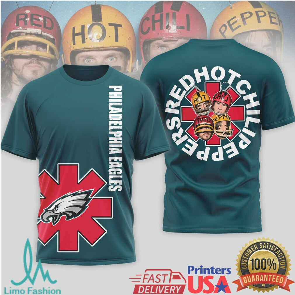 Philadelphia Eagles x Red Hot Chili Peppers Mashup T Shirt - Limotees LLC