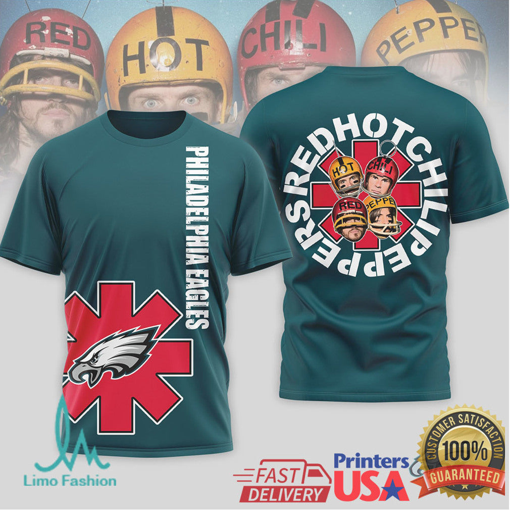 Philadelphia Eagles x Red Hot Chili Peppers Mashup T Shirt - Limotees LLC