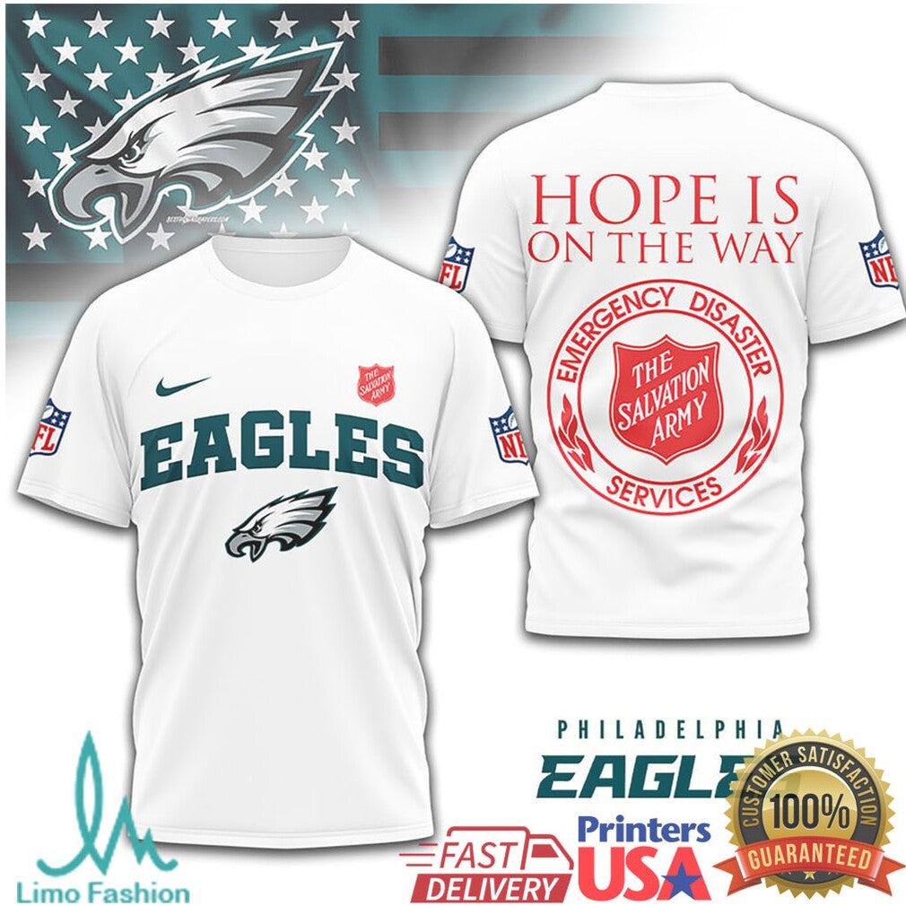 Philadelphia Eagles x Salvation Army “Hope Is On The Way” Special Edition Shirt - Limotees LLC