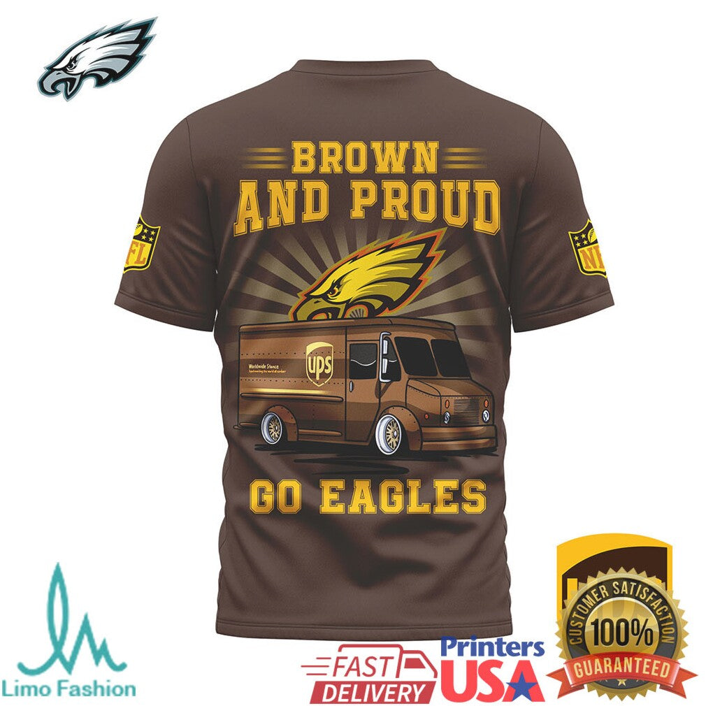 Philadelphia Eagles x UPS Brown and Proud NFL Mashup Performance Tee - Limotees LLC