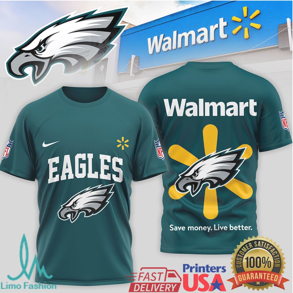 Philadelphia Eagles x Walmart Collaboration Fan Gear Performance T Shirt - Limotees LLC