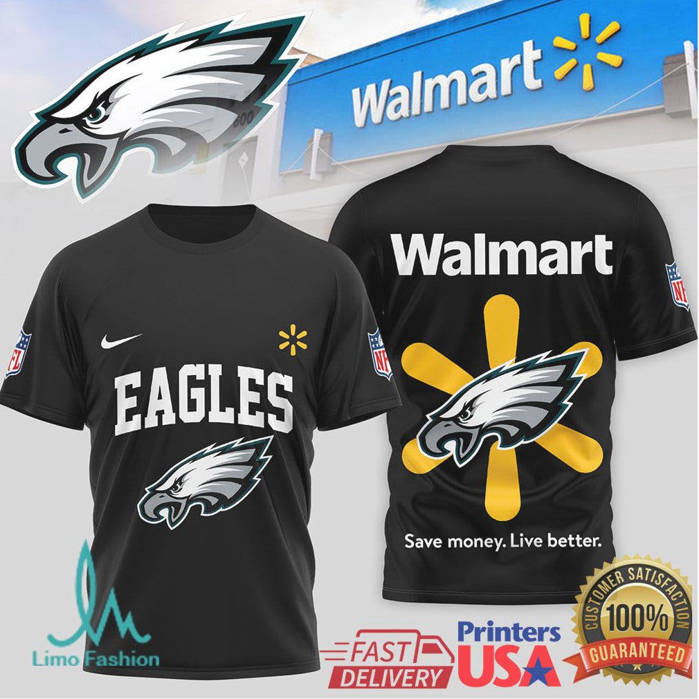 Philadelphia Eagles x Walmart Collaboration Fan Gear Performance T Shirt - Limotees LLC