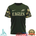 Philadelphia EaglesOfficial NFL Camouflage Thank You For Service 3D Shirt - Limotees LLC