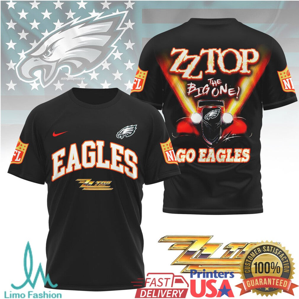 Philadelphia EaglesOfficial NFL ZZ Top Fan 3D Shirt - Limotees LLC