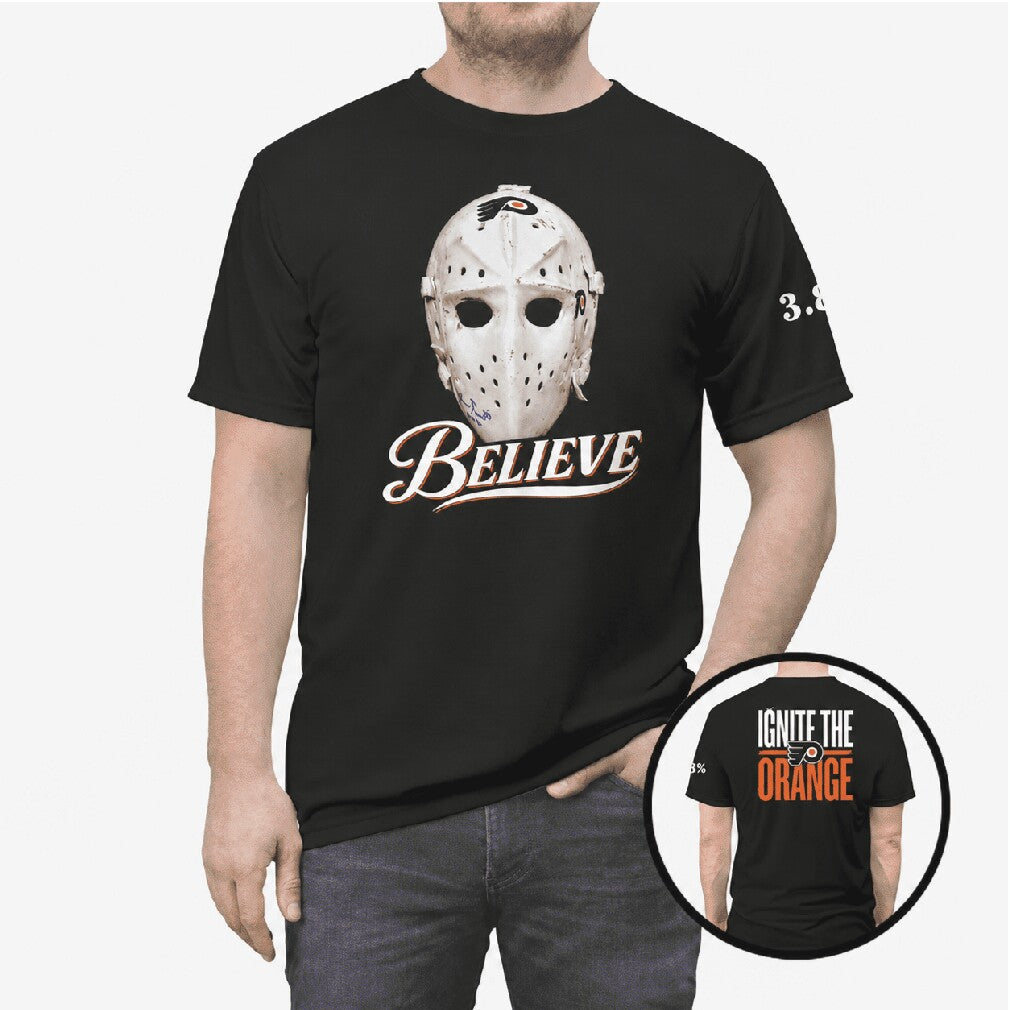 Philadelphia Flyers Ignite The Orange Hockey Mask Believe T Shirt - Limotees LLC