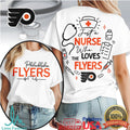 Philadelphia Flyers Nurse T Shirt Just A Nurse Who Loves Flyers Hockey - Limotees LLC