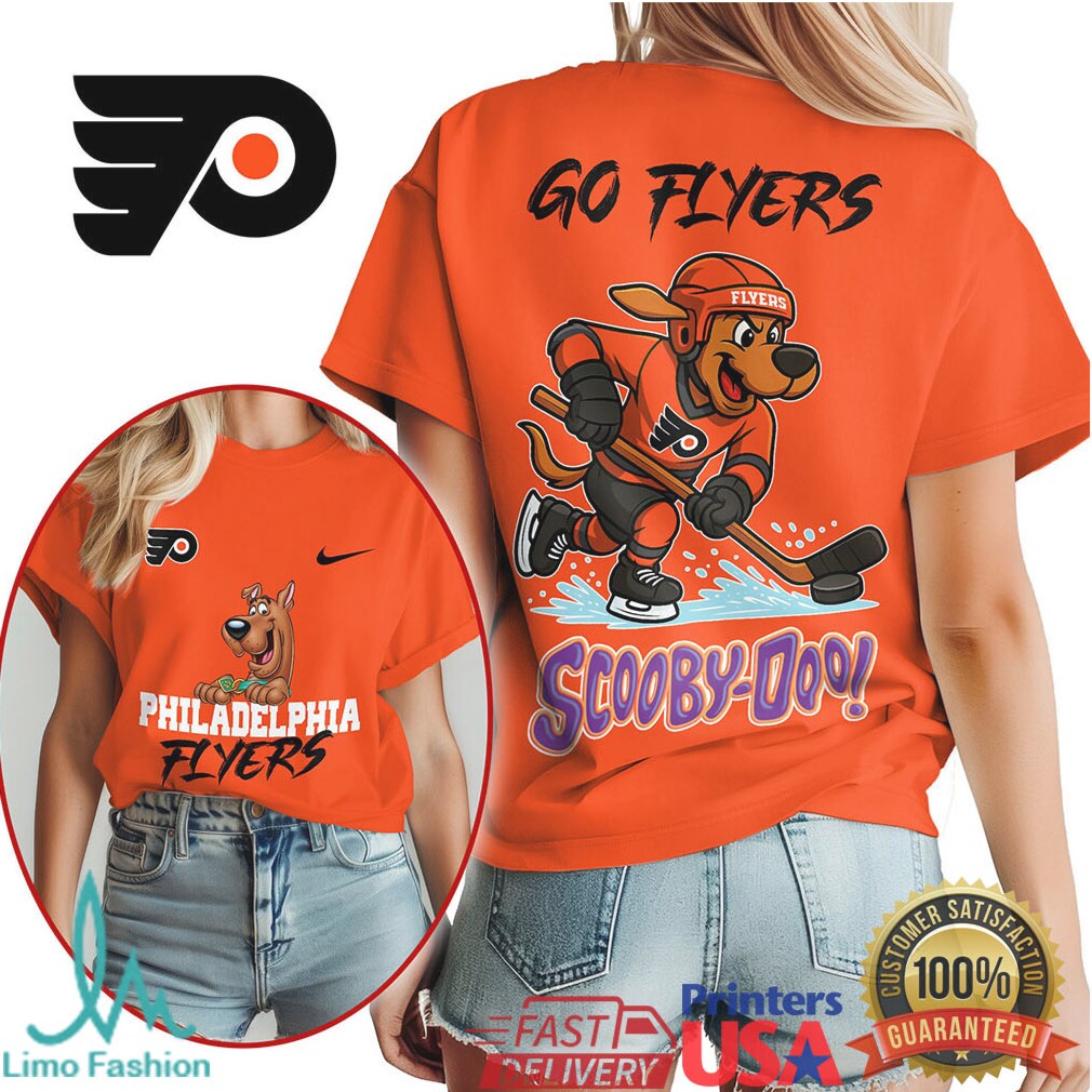 Philadelphia Flyers Scooby Doo Hockey Graphic T Shirt Go Flyers T Shirt