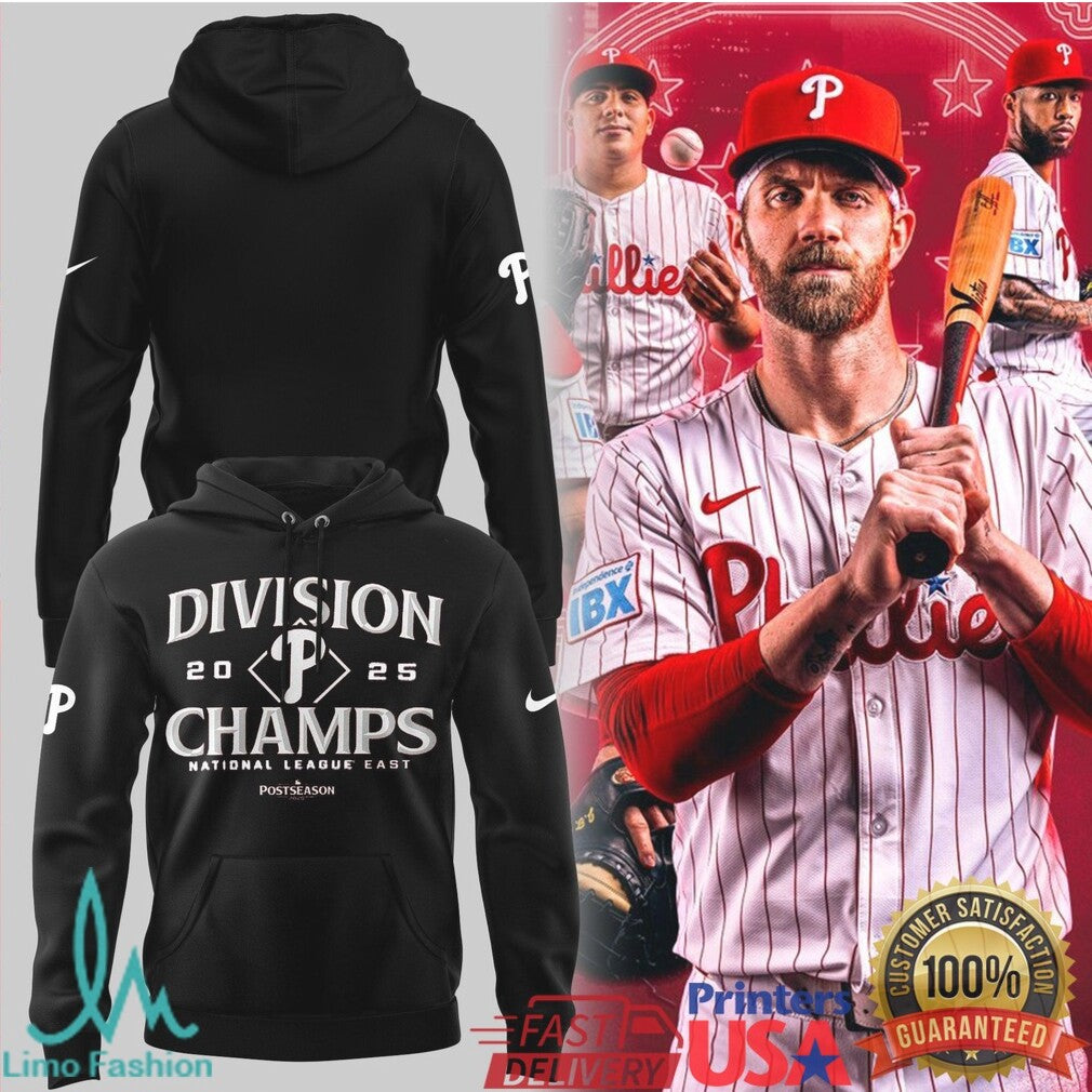 Philadelphia Phillies 2025 NL East Division Champs T Shirt - Limotees LLC