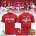 Philadelphia Phillies Back To Back Division Champions 2025 Bell Graphic Apparel T Shirt - Limotees LLC