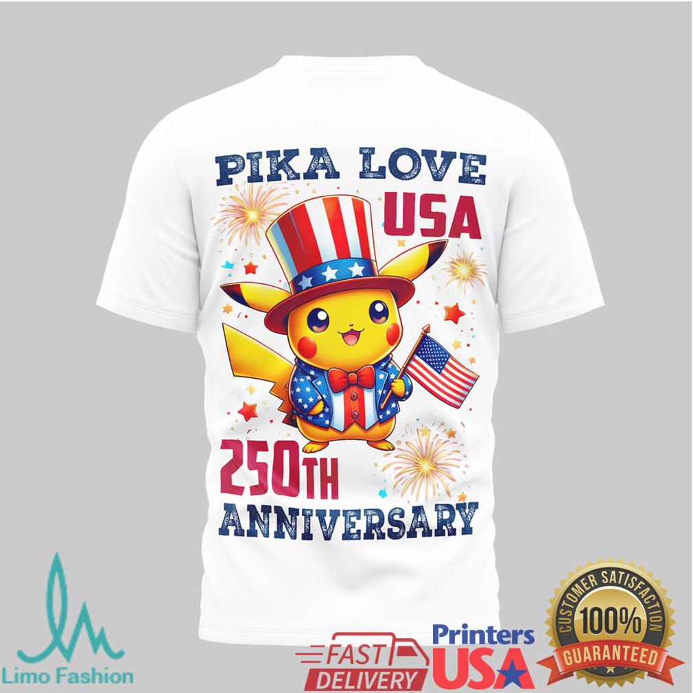 Pikachu Spark of Freedom USA 250th Anniversary Pokemon Fan T Shirt - Limotees LLC