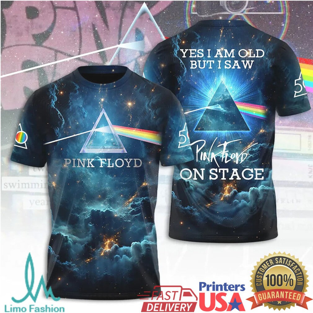 Pink Floyd 50th Anniversary Prism Nebula Galaxy 3D All Over Print T Shirt - Limotees LLC