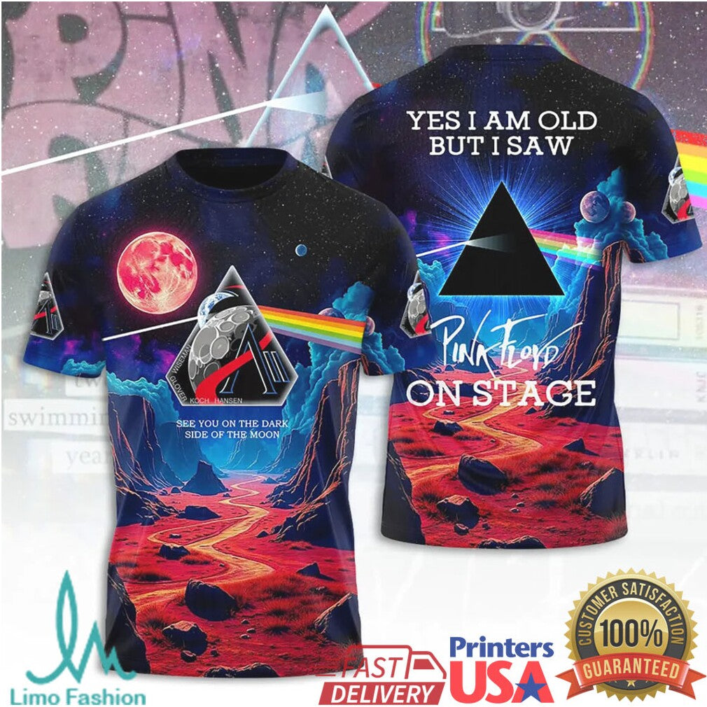 Pink Floyd On Stage Dark Side Of The Moon 3D All Over Print T Shirt - Limotees LLC