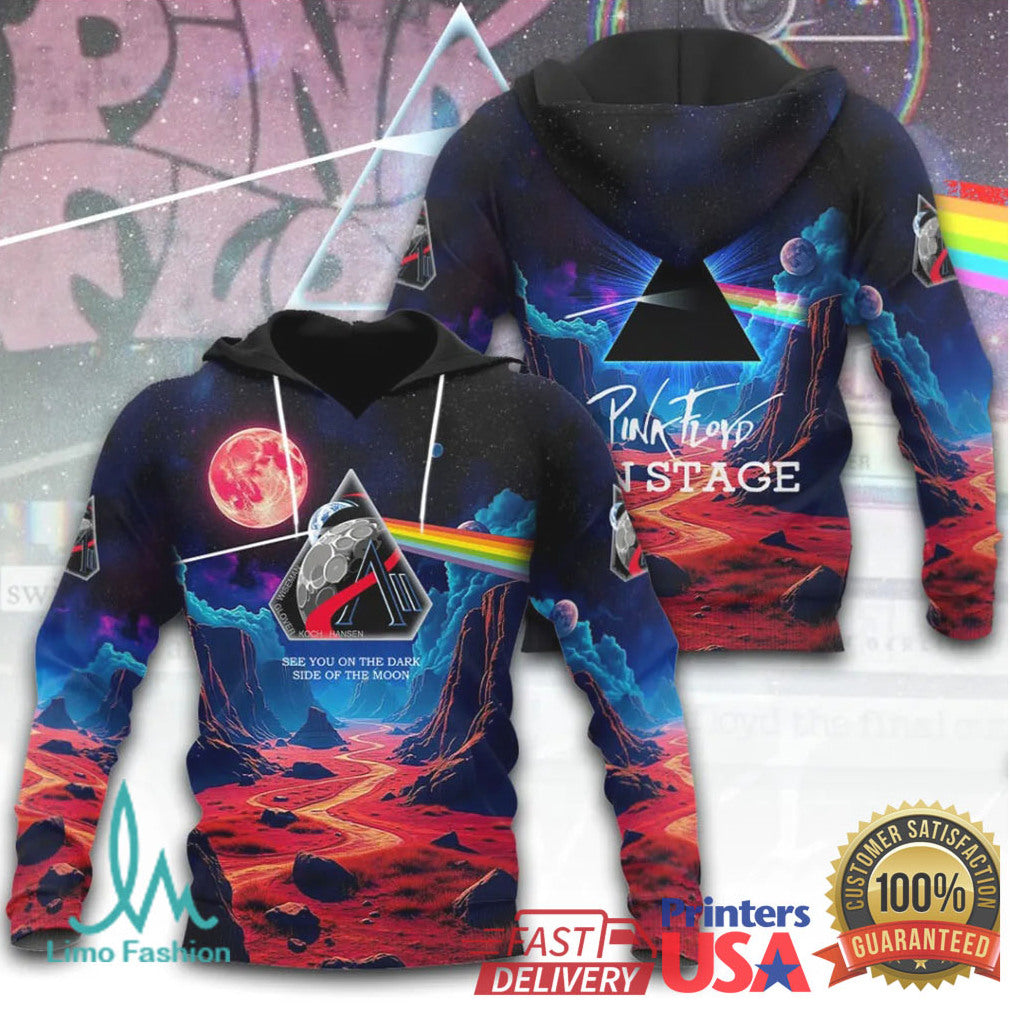 Pink Floyd On Stage Dark Side Of The Moon 3D All Over Print T Shirt - Limotees LLC