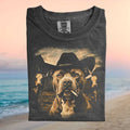 Pitbull Cowboy Hat Smoking Vintage Country Style T Shirt - Limotees LLC
