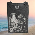 Pitbull Cowboy UFO Desert Alien Abduction Vintage T Shirt - Limotees LLC