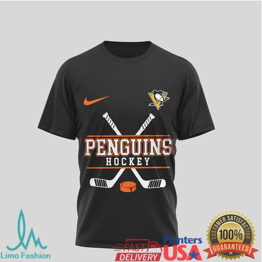 Pittsburgh Penguins Hockey x Harley Davidson Skull Biker T Shirt - Limotees LLC