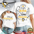 Pittsburgh Penguins Nurse T Shirt Just A Nurse Who Loves Penguins Hockey - Limotees LLC