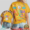 Pittsburgh ST Shirtlers Autism Awareness Infinity Ribbon T Shirt Women's NFL T Shirt