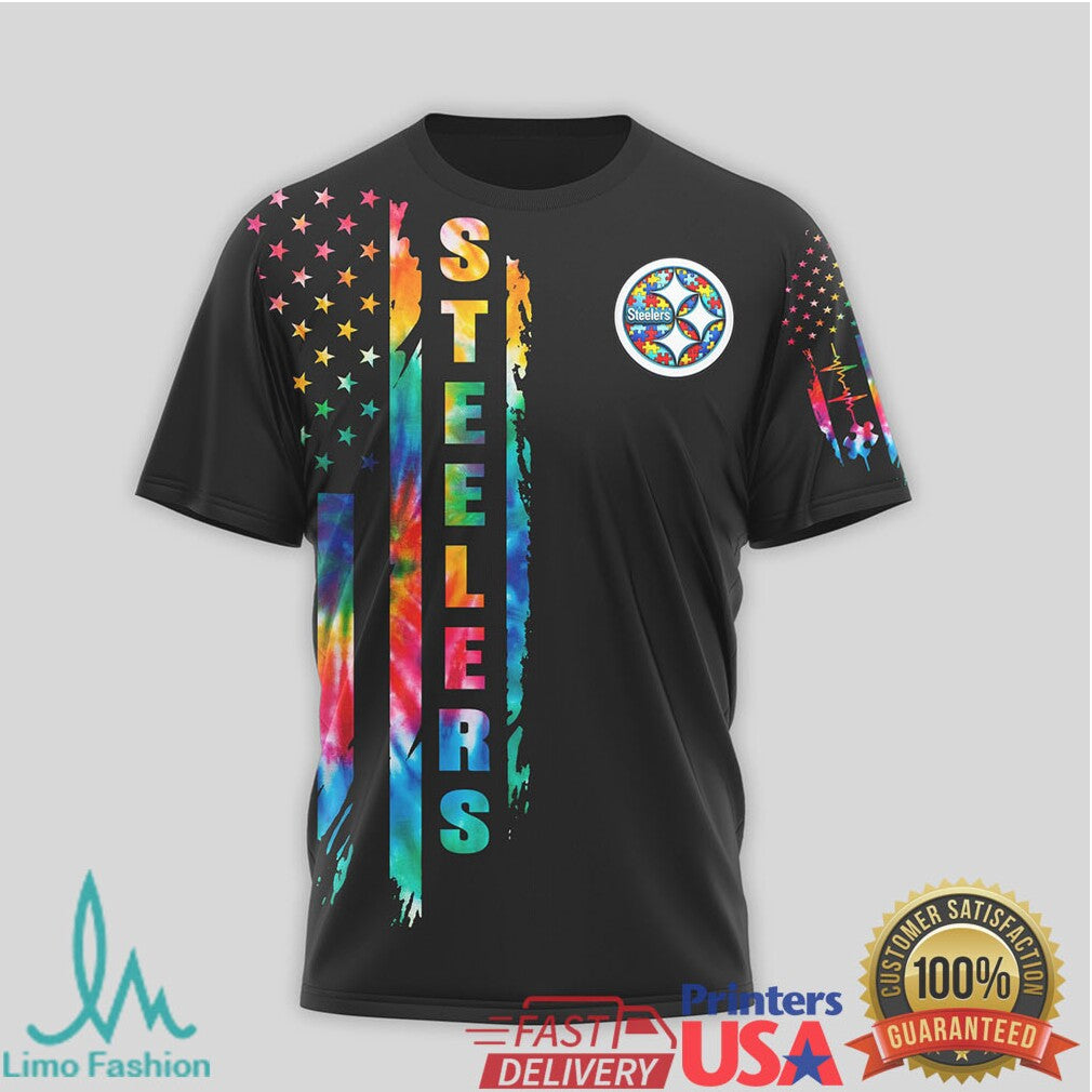 Pittsburgh ST Shirtlers Autism Awareness “See Able Not Label” Tie Dye T Shirt - Limotees LLC