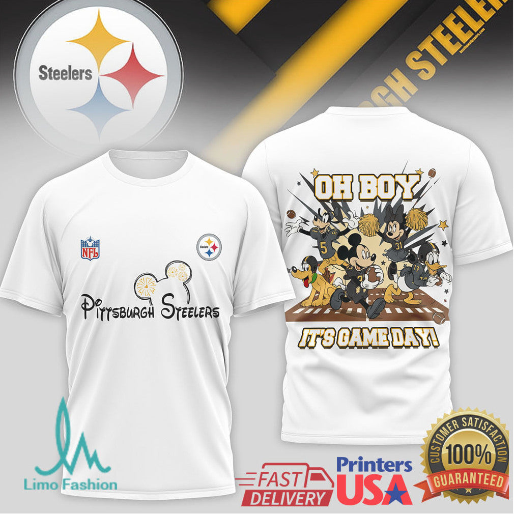 Pittsburgh ST Shirtlers Disney Mickey & Friends “Oh Boy It's Game Day” T Shirt - Limotees LLC