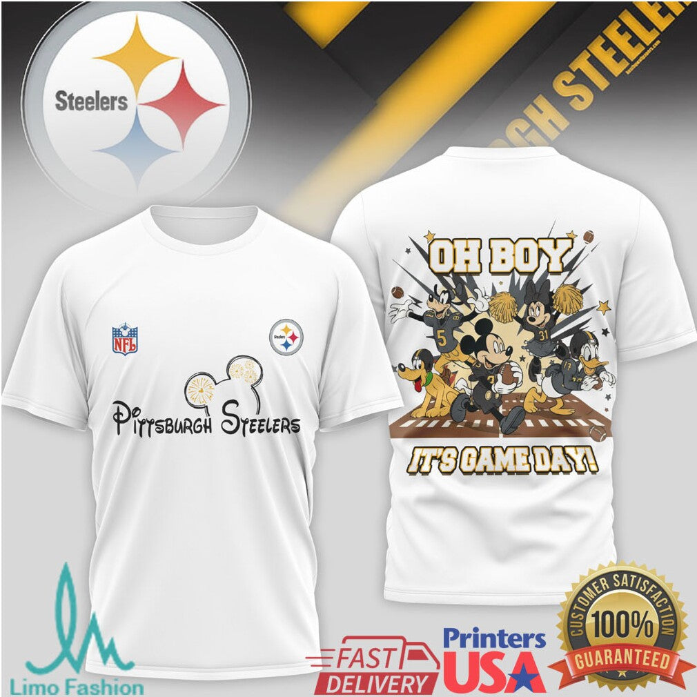 Pittsburgh ST Shirtlers Disney Mickey & Friends “Oh Boy It's Game Day” T Shirt - Limotees LLC