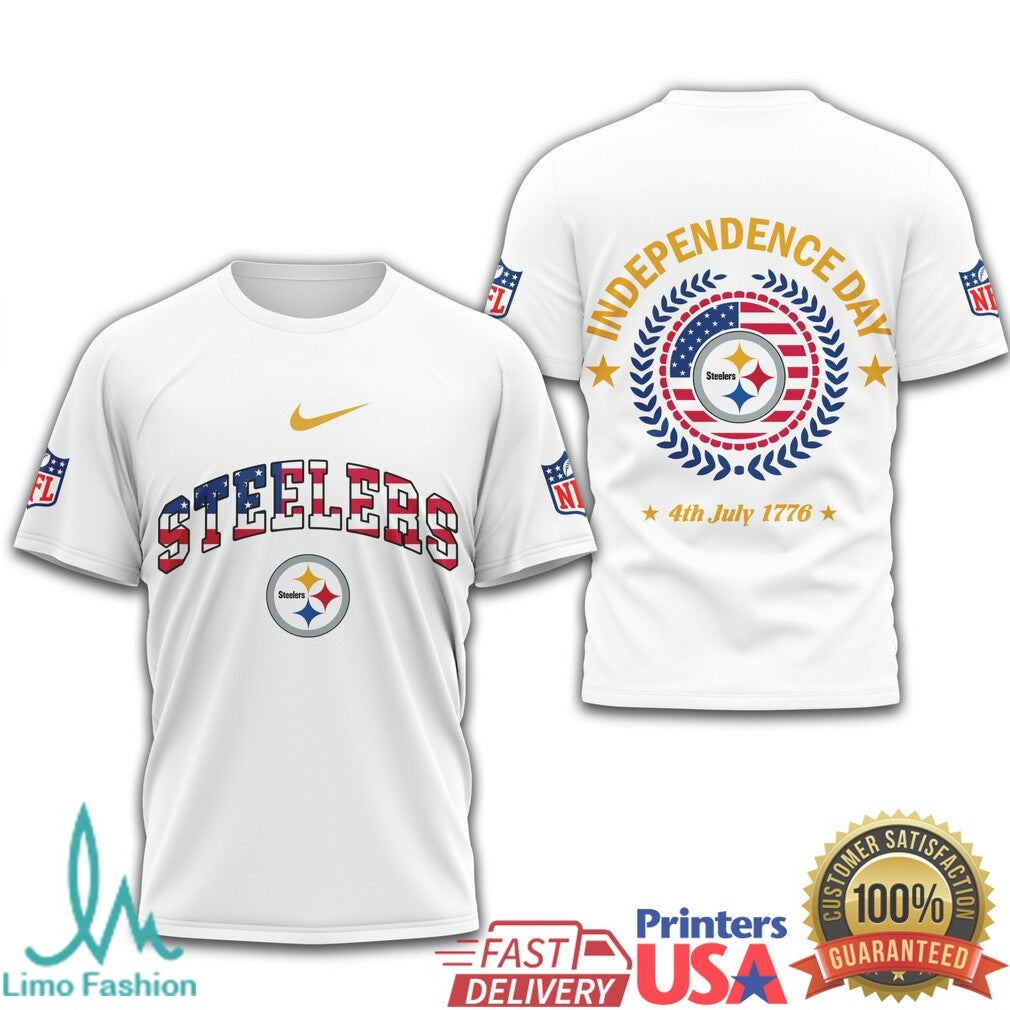 Pittsburgh ST Shirtlers Independence Day Patriotic 1776 NFL T Shirt - Limotees LLC