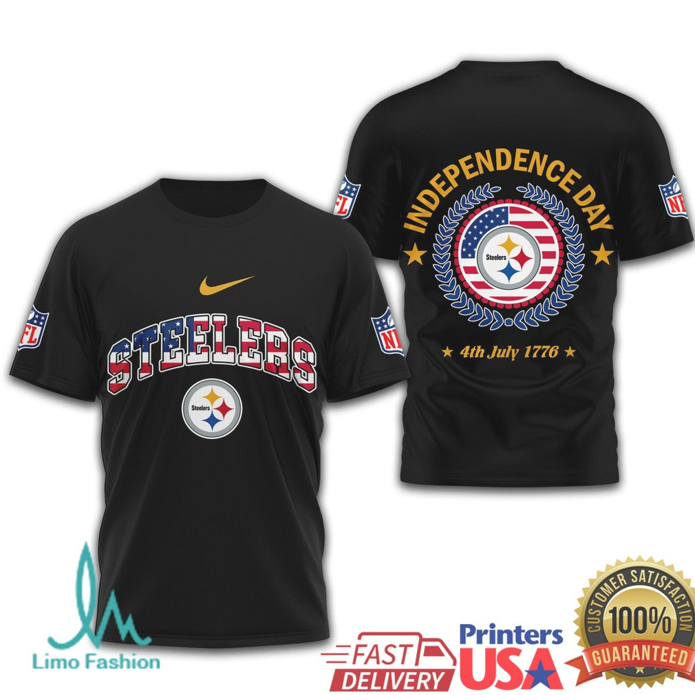 Pittsburgh ST Shirtlers Independence Day Patriotic 1776 NFL T Shirt - Limotees LLC
