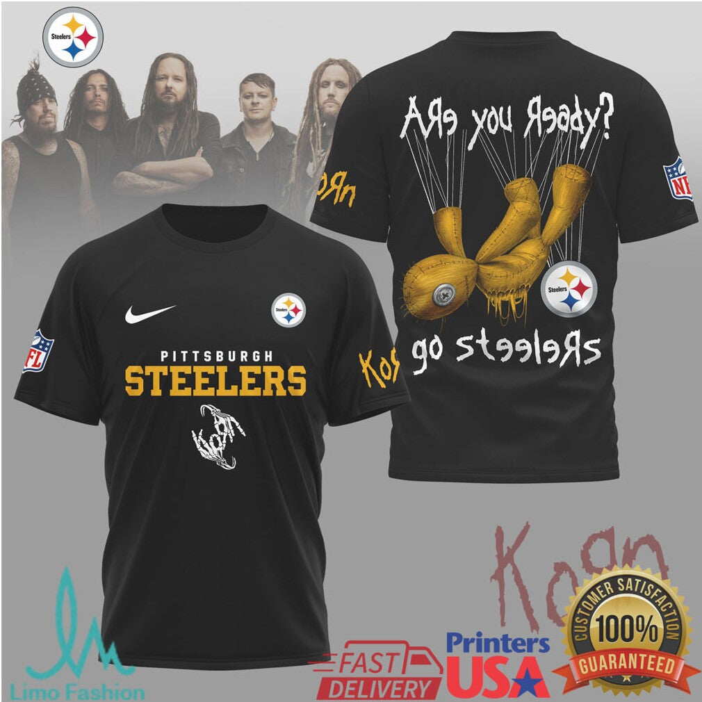 Pittsburgh ST Shirtlers Korn Style “Are You Ready” NFL Graphic Shirt - Limotees LLC