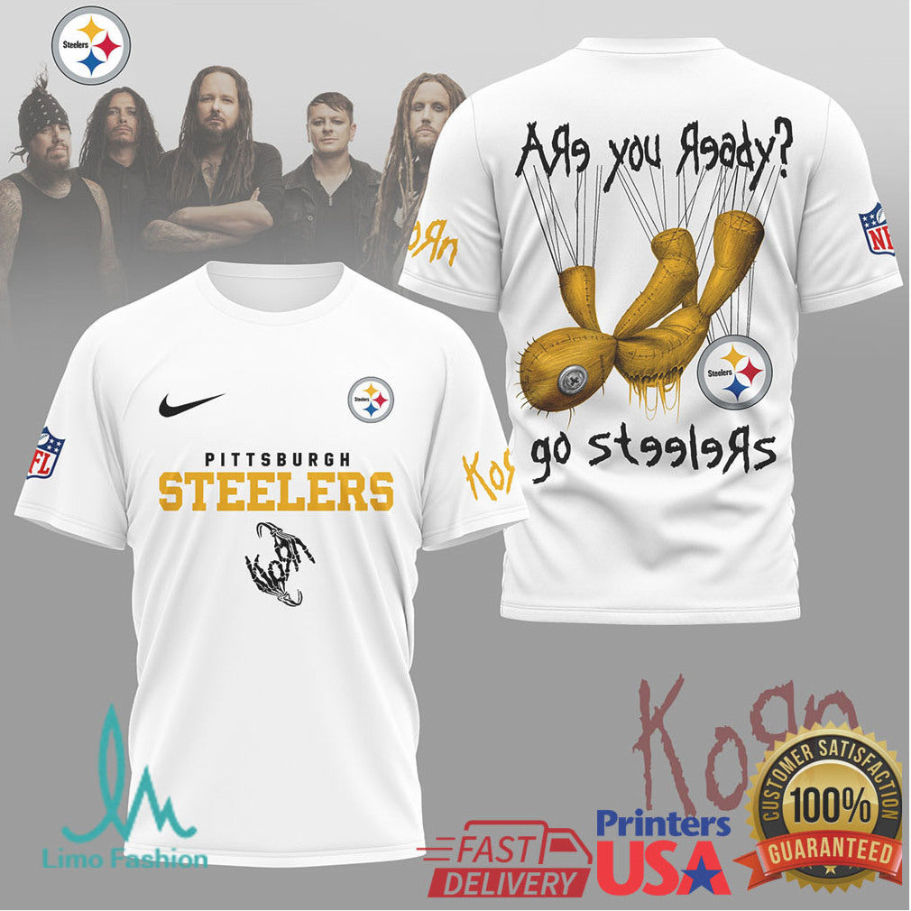 Pittsburgh ST Shirtlers Korn Style “Are You Ready” NFL Graphic Shirt - Limotees LLC