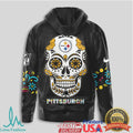 Pittsburgh ST Shirtlers Sugar Skull T Shirt NFL Day of the Dead Football Fan Gear - Limotees LLC