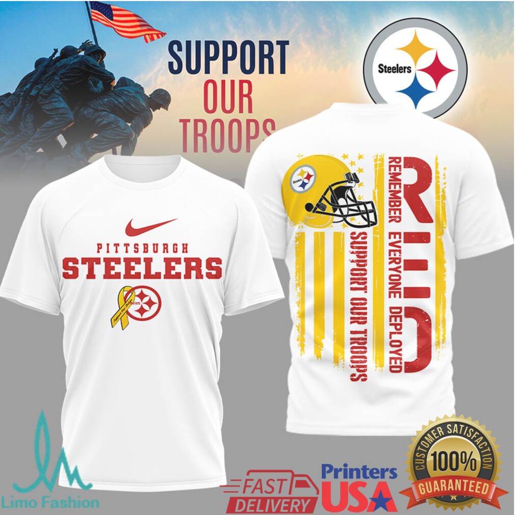 Pittsburgh ST Shirtlers Support Our Troops RED Remember Everyone Deployed T Shirt - Limotees LLC
