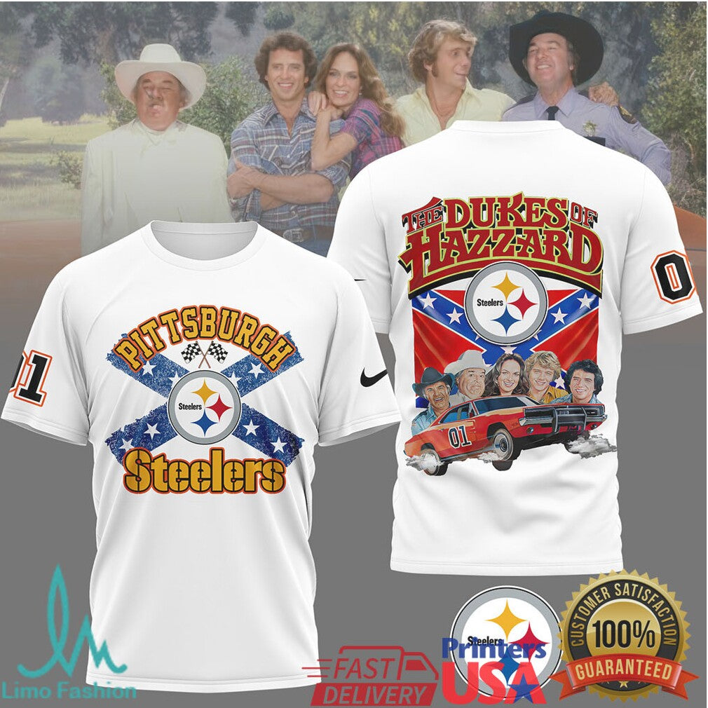 Pittsburgh ST Shirtlers The Dukes of Hazzard General Lee 01 Mashup T Shirt - Limotees LLC