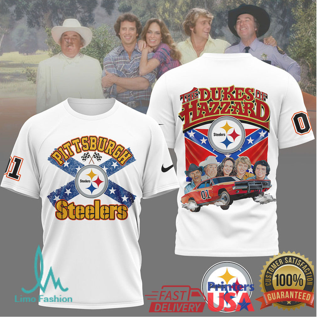 Pittsburgh ST Shirtlers The Dukes of Hazzard General Lee 01 Mashup T Shirt - Limotees LLC