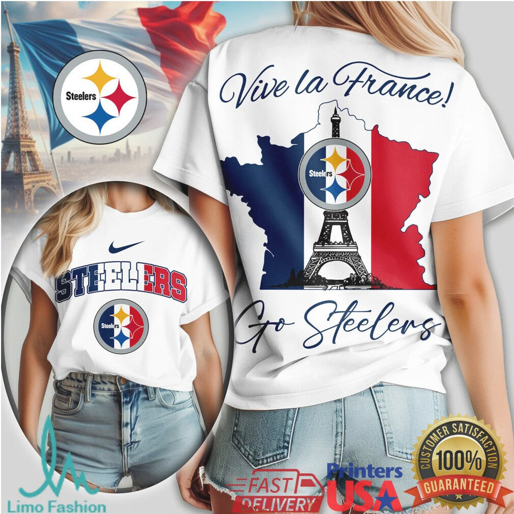 Pittsburgh ST Shirtlers Vive la France Eiffel Tower Graphic T Shirt - Limotees LLC