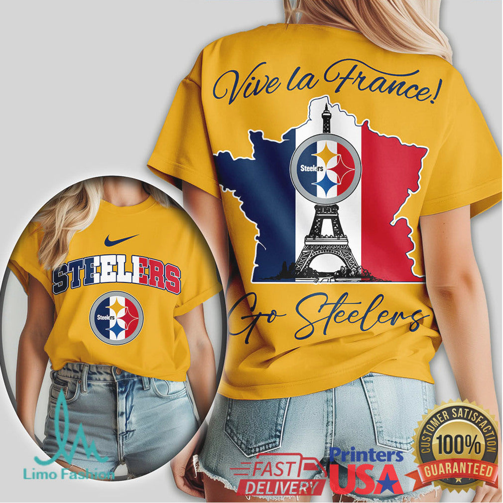 Pittsburgh ST Shirtlers Vive la France Eiffel Tower Graphic T Shirt - Limotees LLC