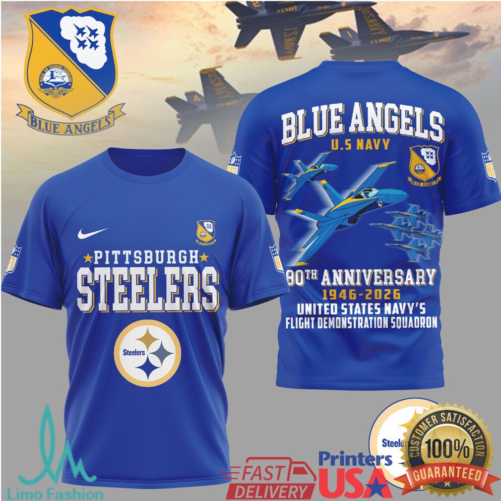 Pittsburgh ST Shirtlers x Blue Angels U.S. Navy Anniversary 3D T Shirt - Limotees LLC