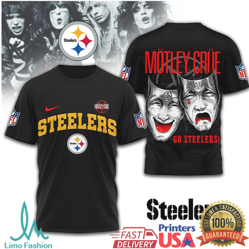 Pittsburgh ST Shirtlers x Mötley Crüe Rock 'n' Roll Football T Shirt - Limotees LLC