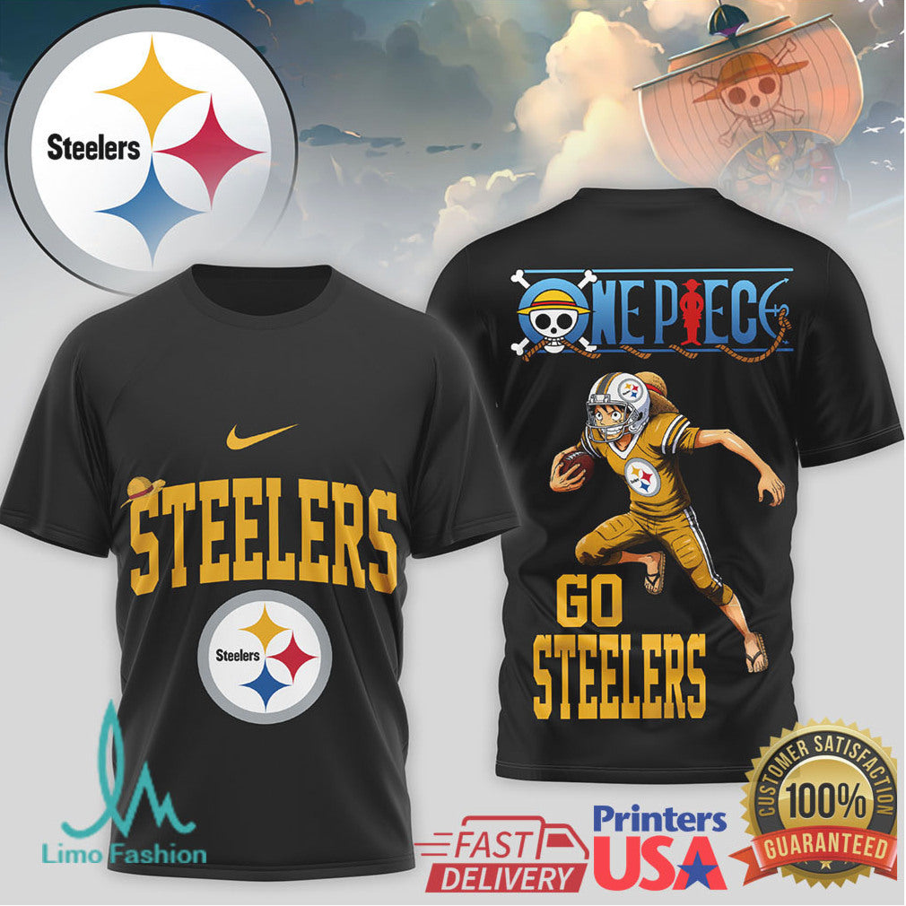 Pittsburgh ST Shirtlers x One Piece Anime Football Graphic T Shirt - Limotees LLC