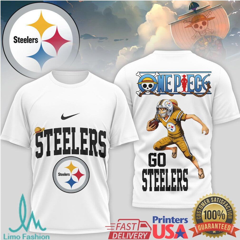 Pittsburgh ST Shirtlers x One Piece Anime Football Graphic T Shirt - Limotees LLC