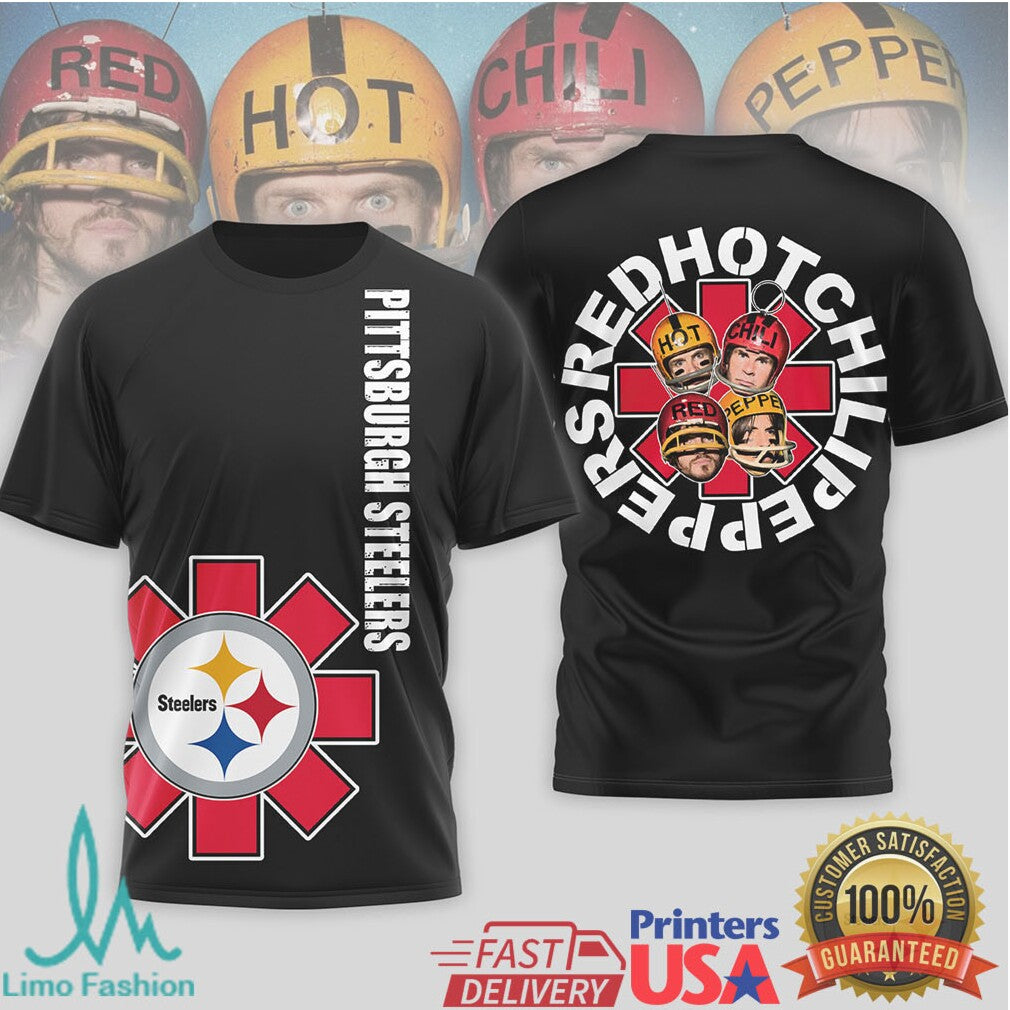 Pittsburgh ST Shirtlers x Red Hot Chili Peppers Graphic NFL Fan T Shirt - Limotees LLC