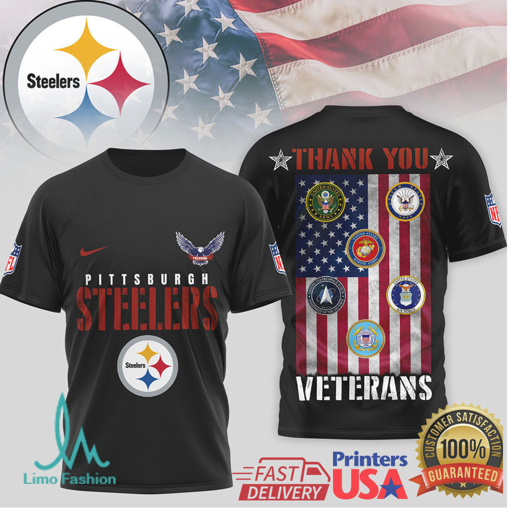 Pittsburgh ST shirtlers Veterans Thank You US Armed Forces T Shirt - Limotees LLC